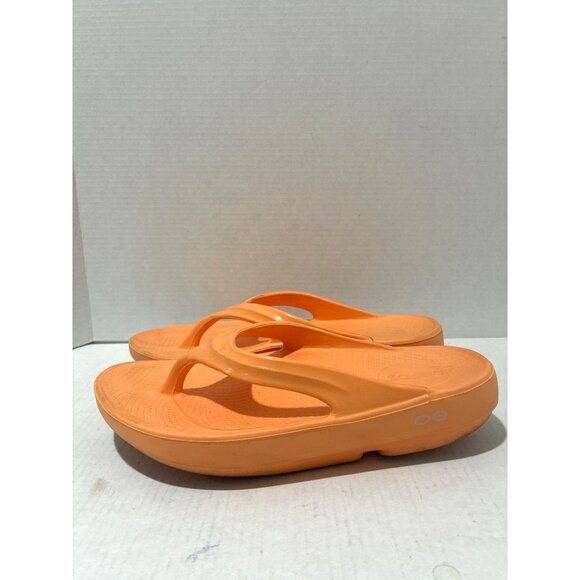 OOFOS Womens Oolala Sandal Glow orange size 7 Thong flip flops - Picture 1 of 7